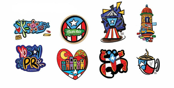Souvenirs de Puerto Rico - Variedad de Stickers (PUERTORRA)