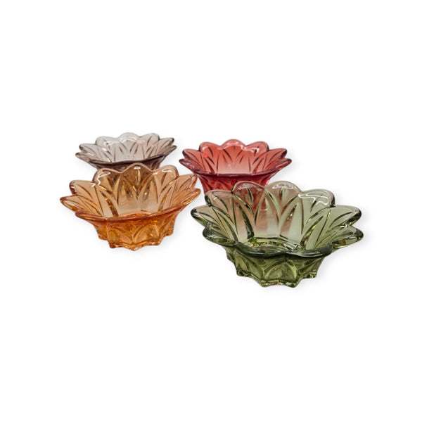 Otoño - envase de cristal para vela 4.50"x2.25" (colores a escoger)