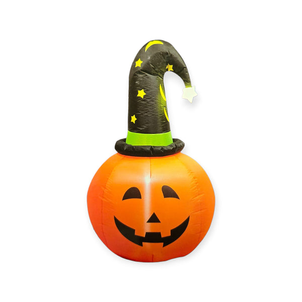 Halloween - Inflable de Calabaza con Sombrero 4ft