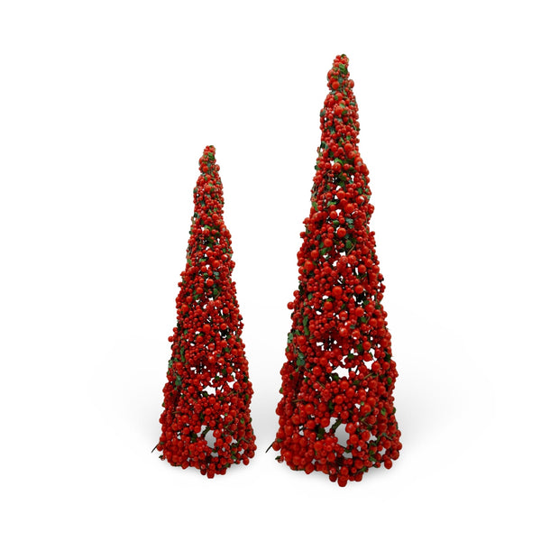 Christmas Red Berry Cone (60cm & 40cm) *NO ENVIOS POR CORREO*