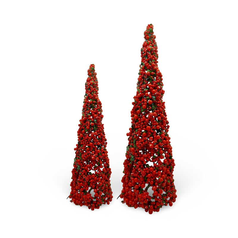 Christmas Red Berry Cone (60cm & 40cm) *NO ENVIOS POR CORREO*