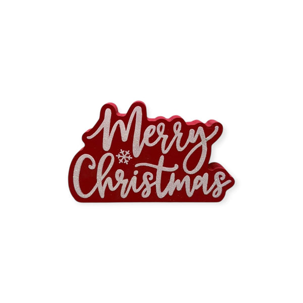 Navidad - Placa Decorativa para Mesa ''Merry Christmas''