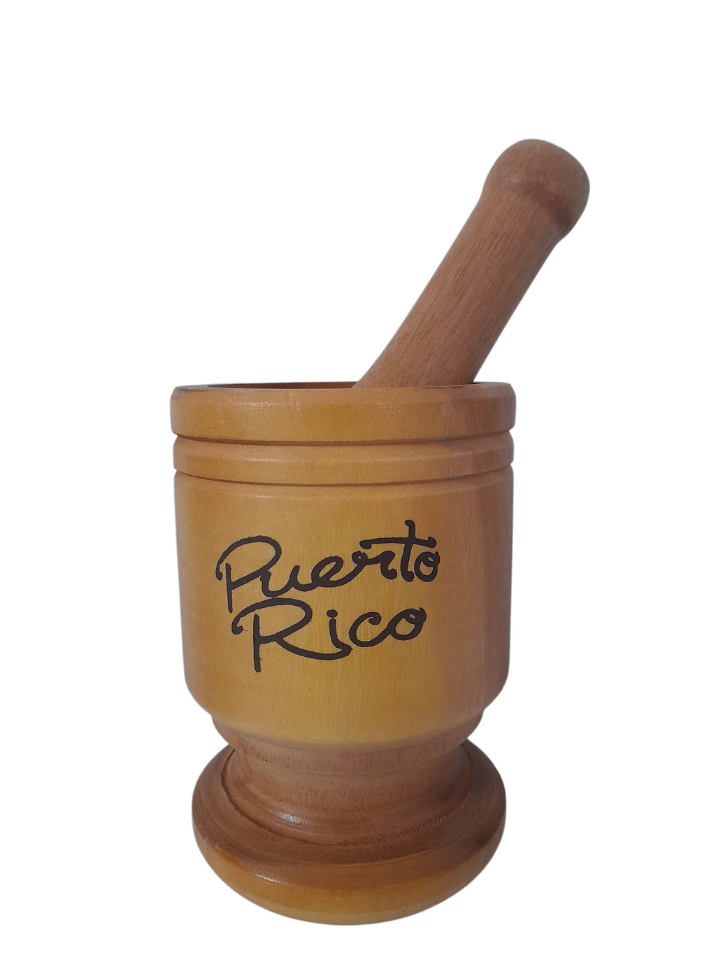 Souvenir - Pilón / Mortero en madera "Puerto Rico"
