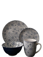 Platos y Taza en Cerámica con Diseño Floral