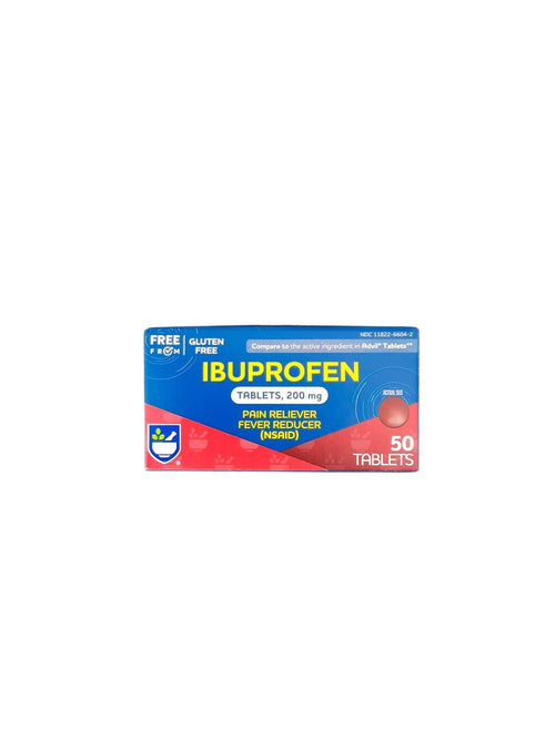 Ibuprofen 50 Tablets - 200mg Pain Reliever, Fever Reducer (NSAID).