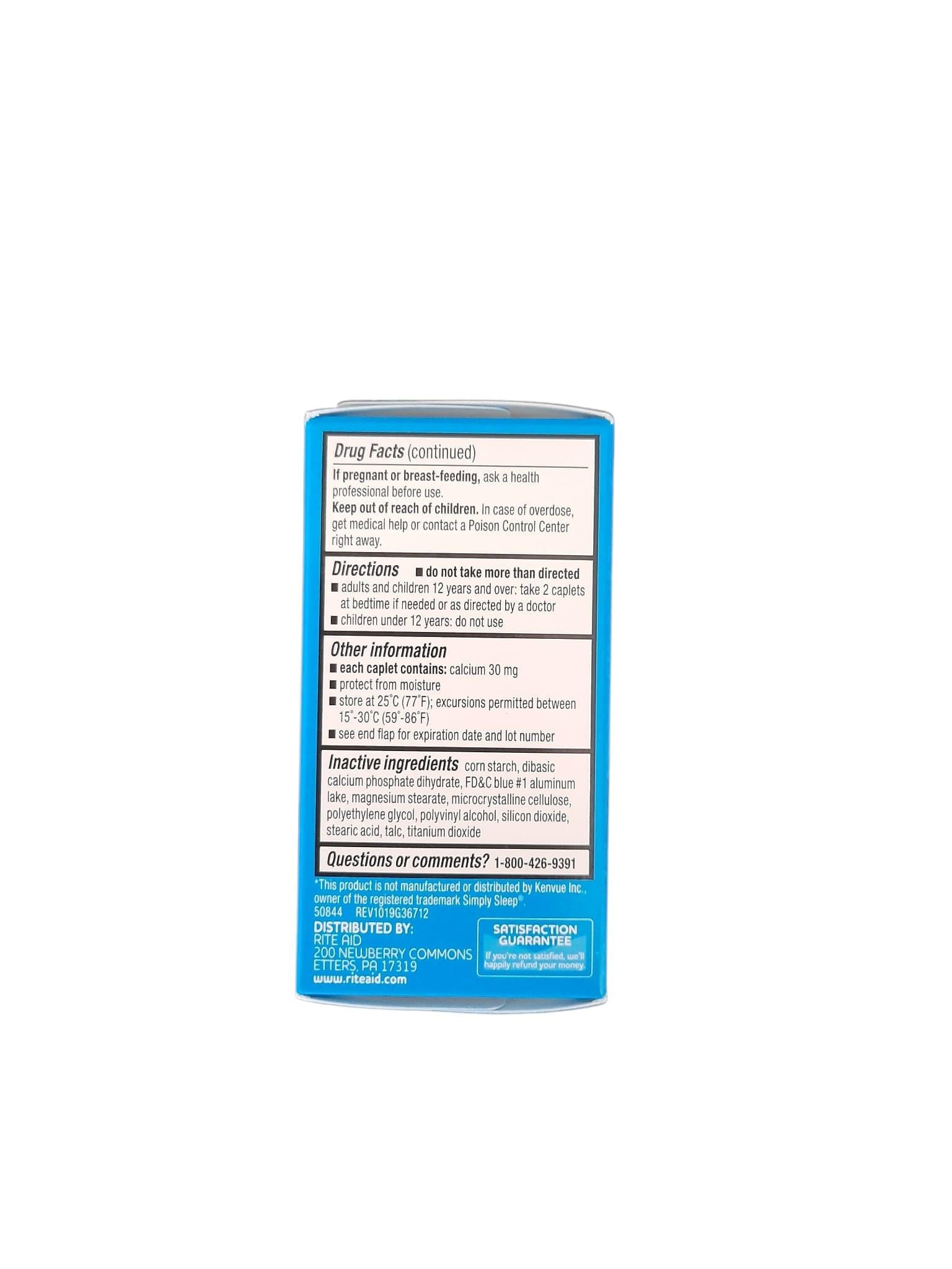 Nighttime Sleep Aid Diphenhydramine HCI 25 mg.