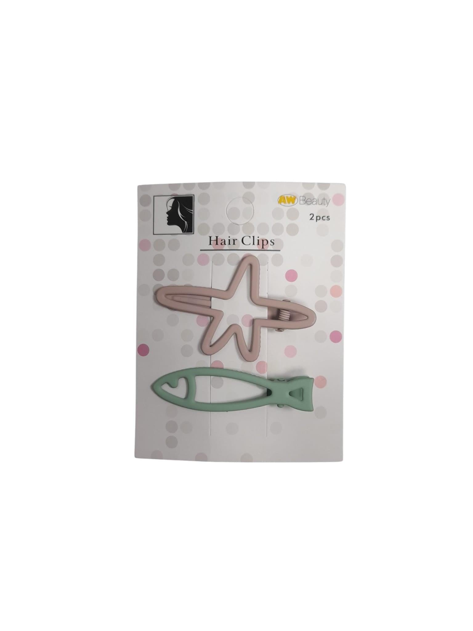 Accesorios para Cabello de Pez y Estrella – Set de 2 Hair Clips.