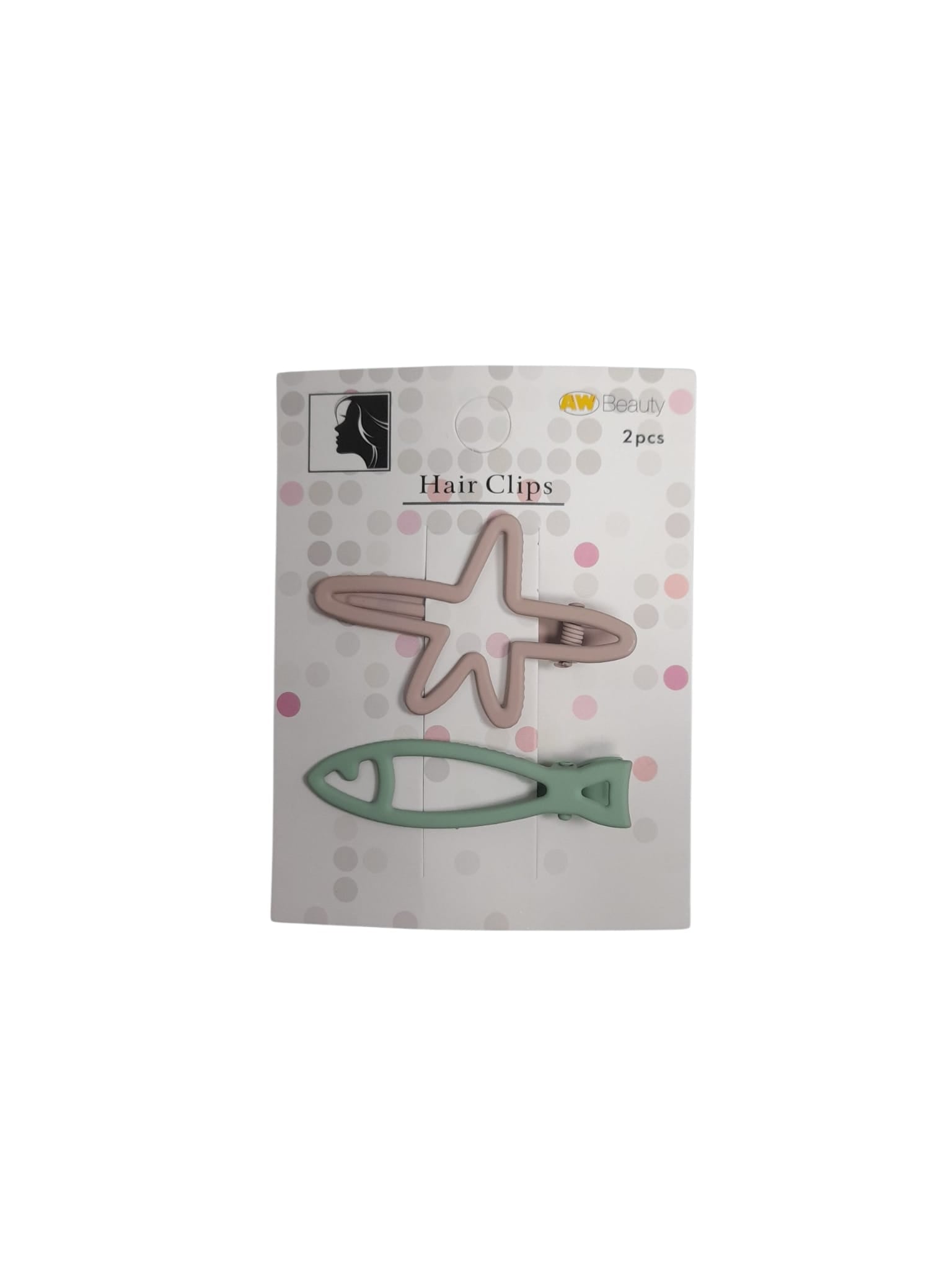 Accesorios para Cabello de Pez y Estrella – Set de 2 Hair Clips.