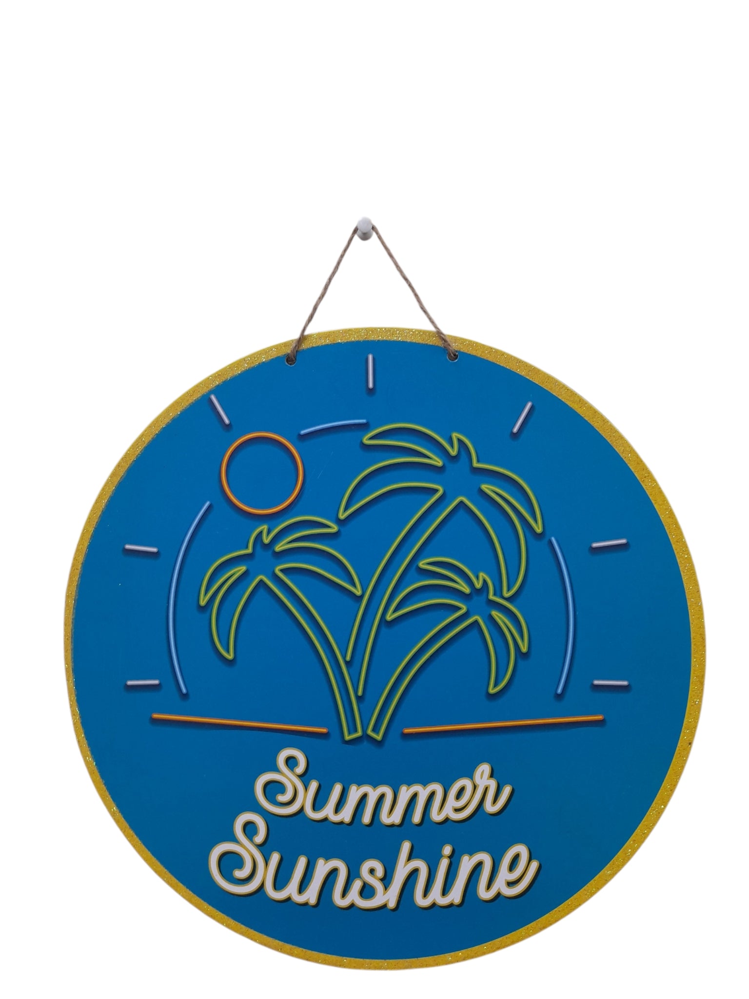 Placas Colgantes de Madera "Neon Summer".