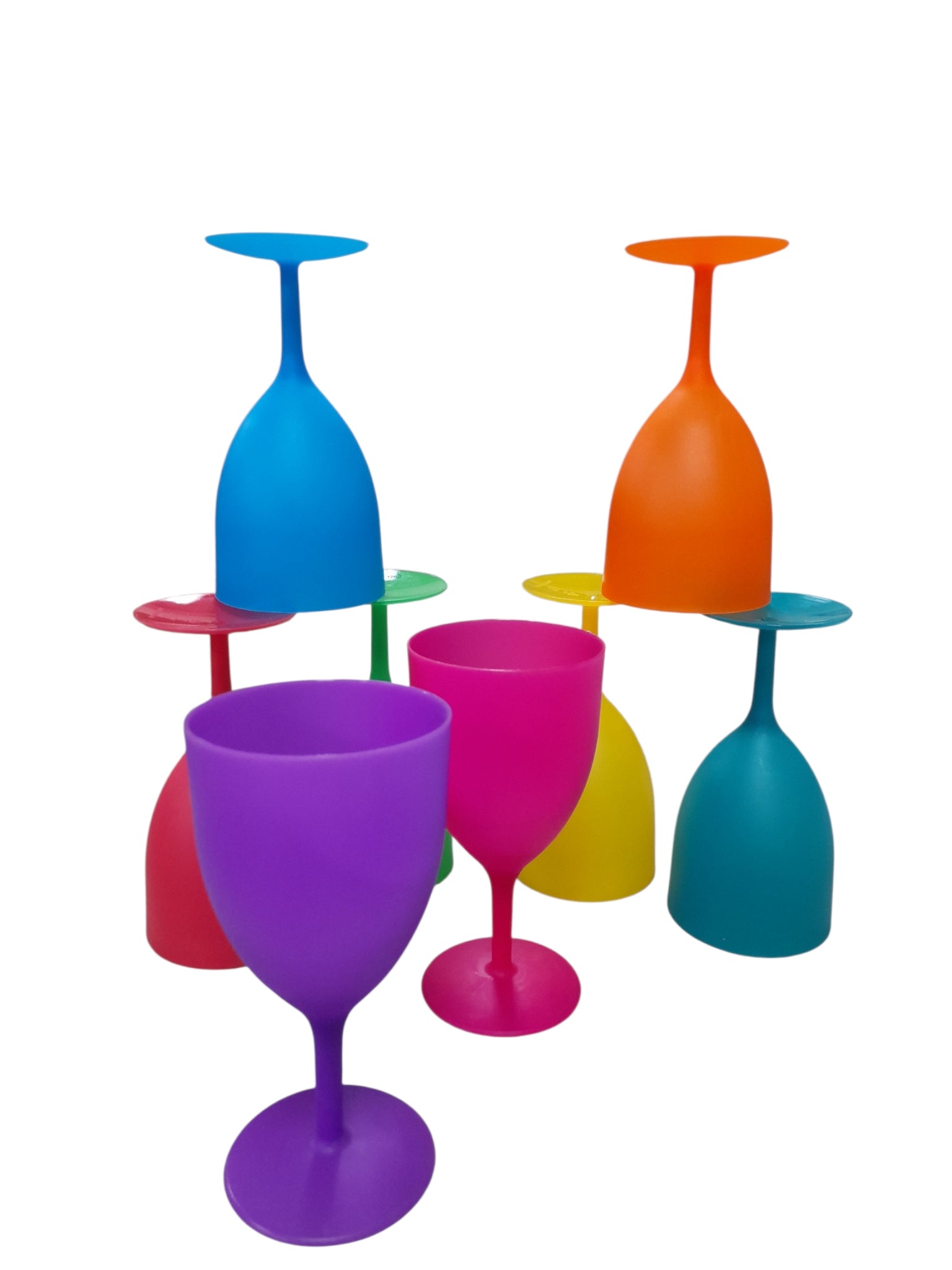 Set de 8 Copas de Plástico de Colores | Vasos Reutilizables para Verano.