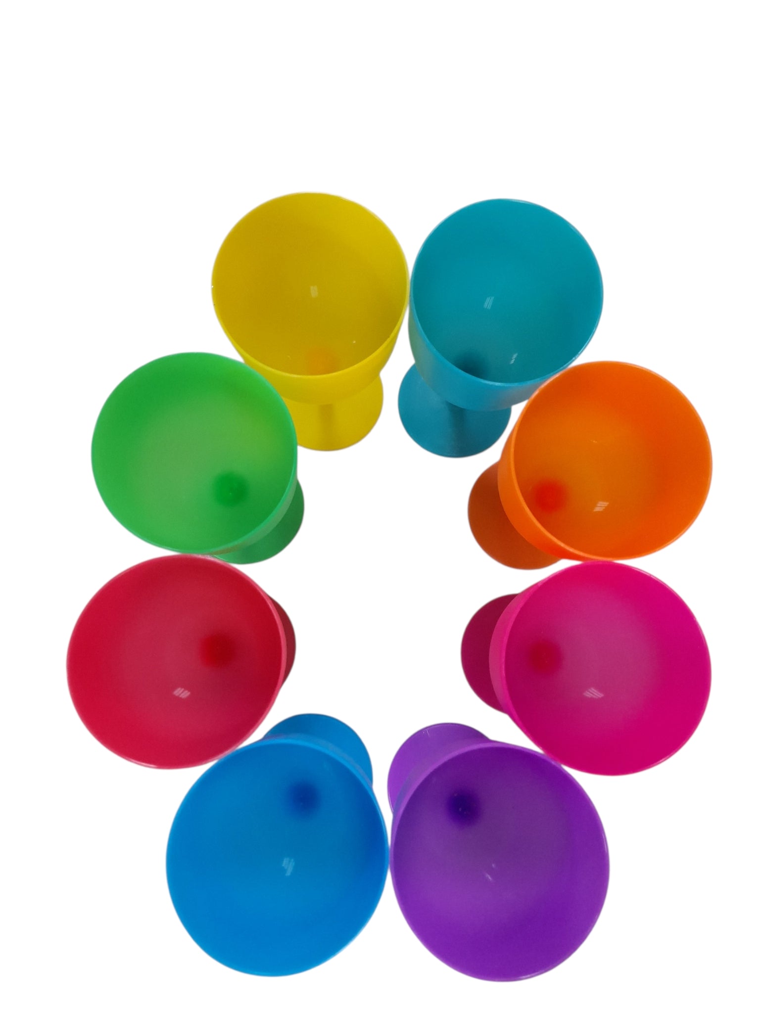 Set de 8 Copas de Plástico de Colores | Vasos Reutilizables para Verano.