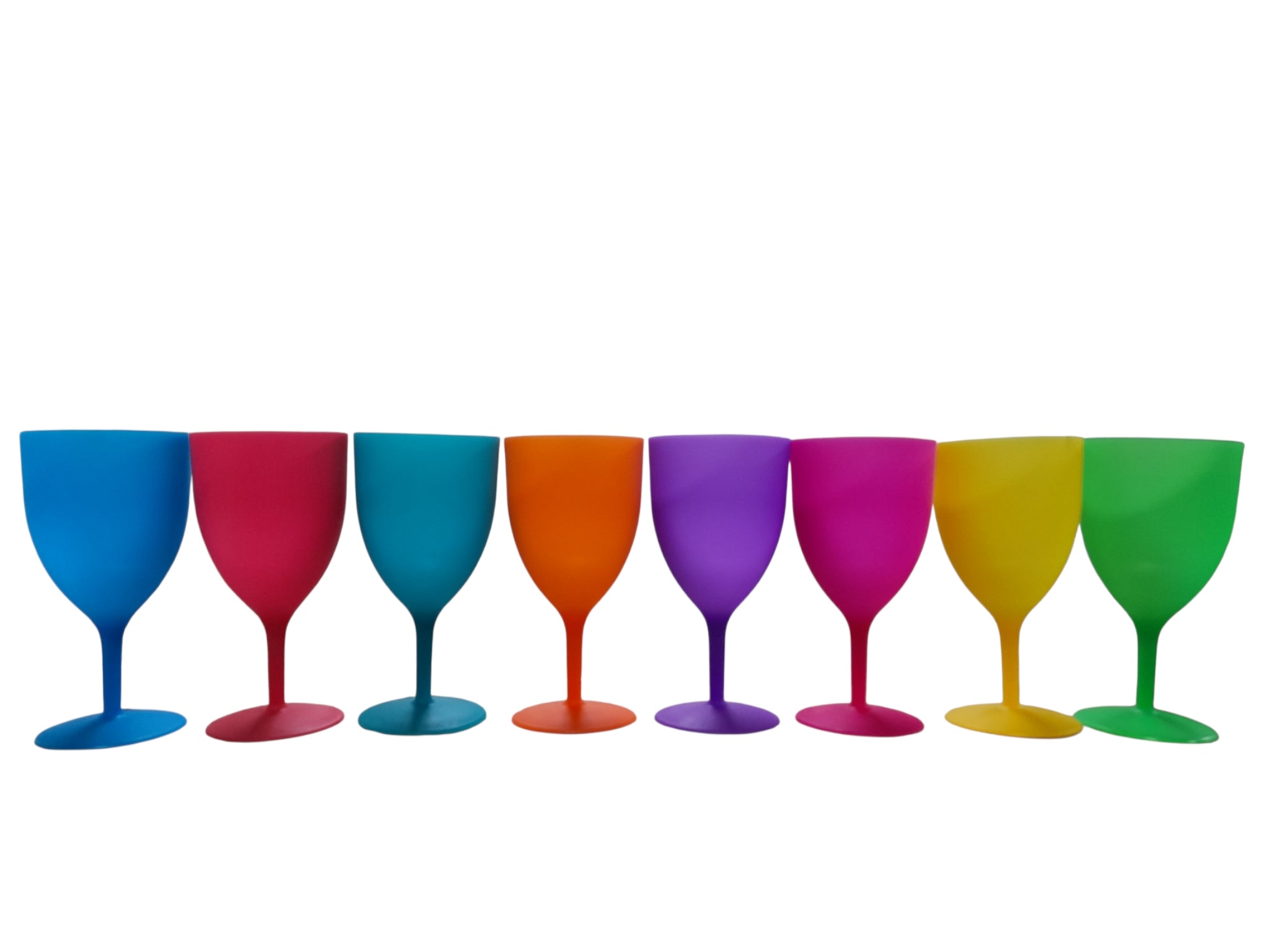 Set de 8 Copas de Plástico de Colores | Vasos Reutilizables para Verano.
