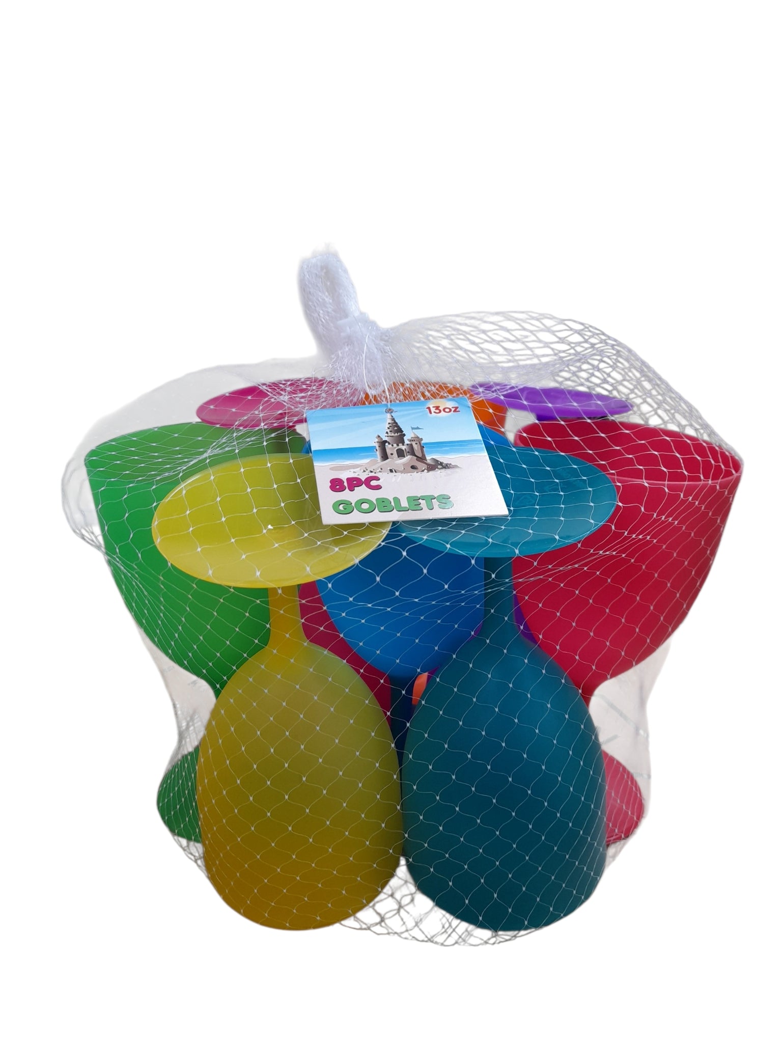 Set de 8 Copas de Plástico de Colores | Vasos Reutilizables para Verano.