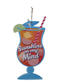 Placa Decorativa Colgante de Madera “Sunshine on my Mind”.