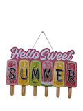 Placa Decorativa Colgante - Paletas de Helado (Popsicle).