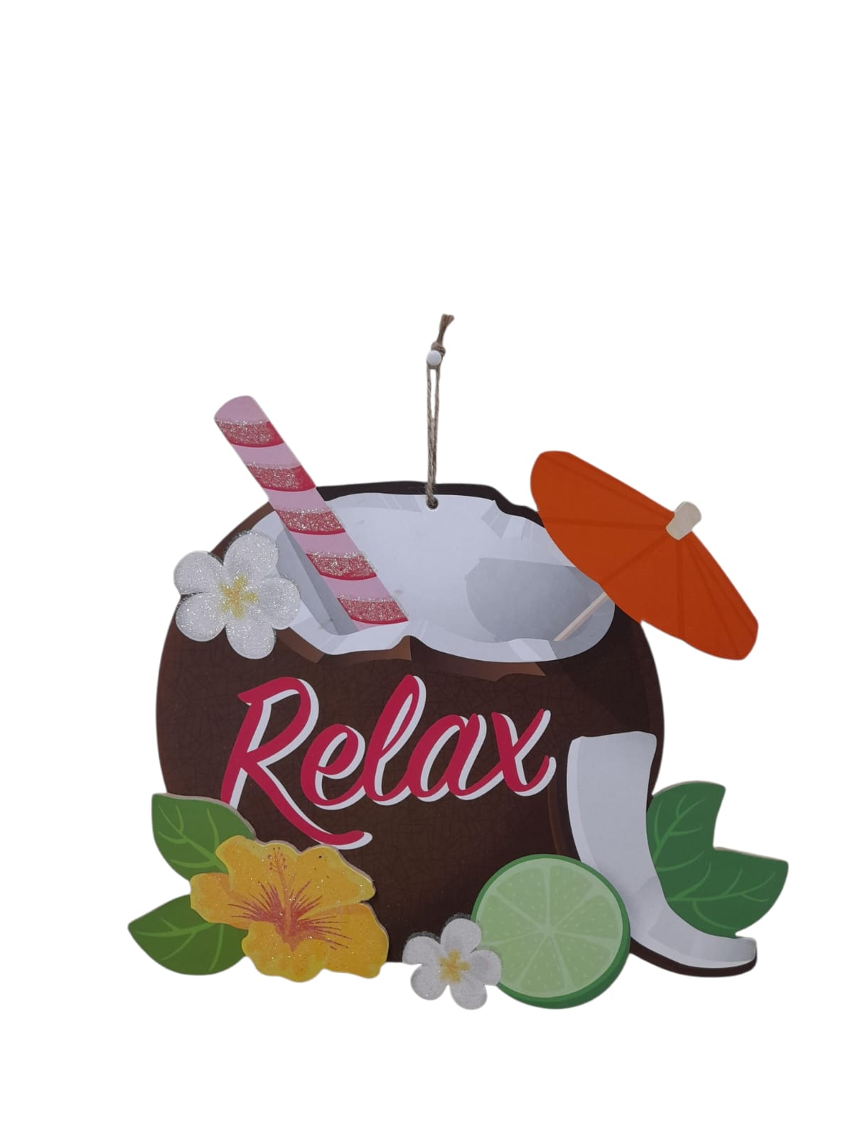 Summer Coconut Wooden Hanging Decor.