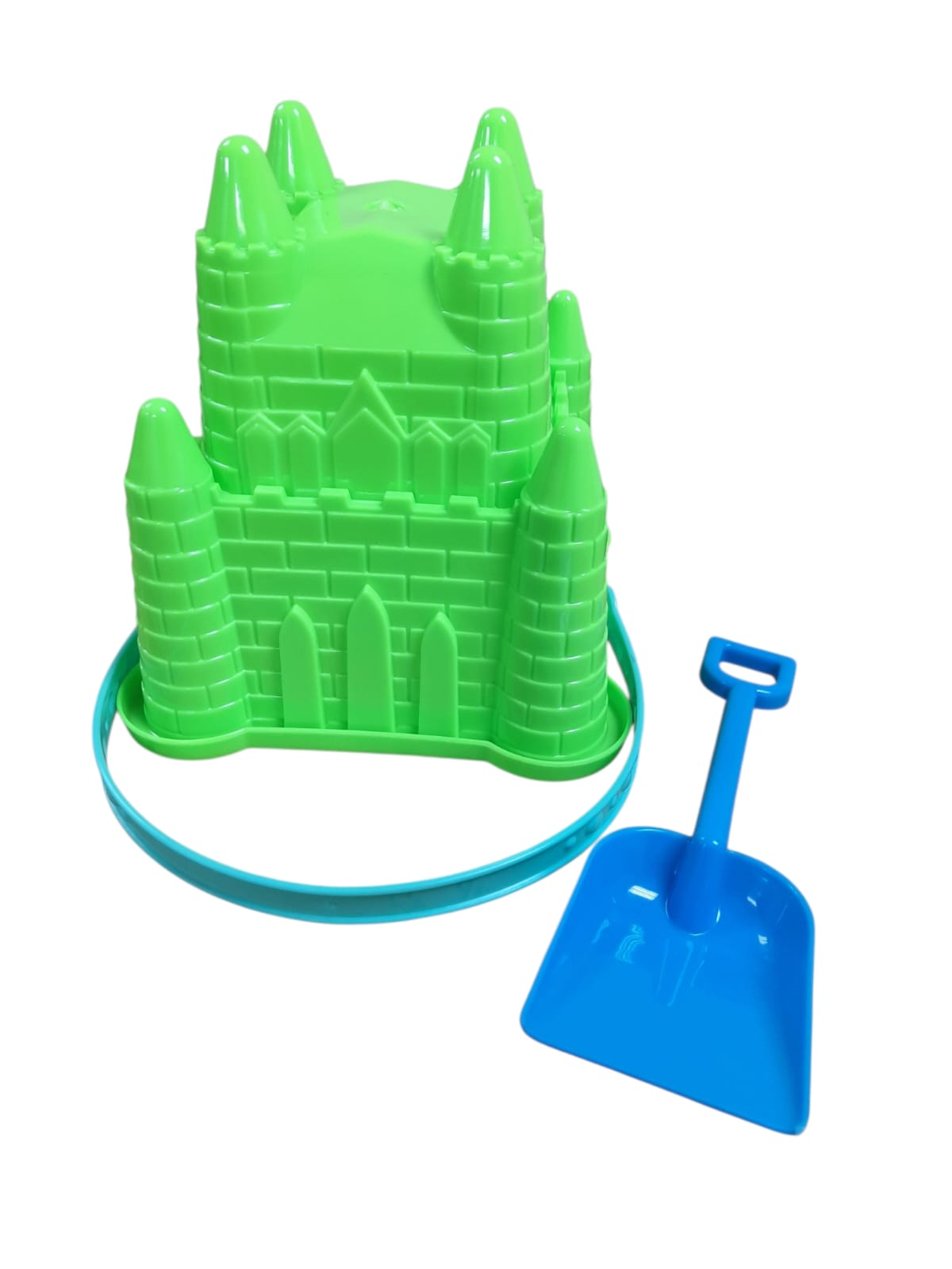 Cubo de Playa en Forma de Castillo con Pala.