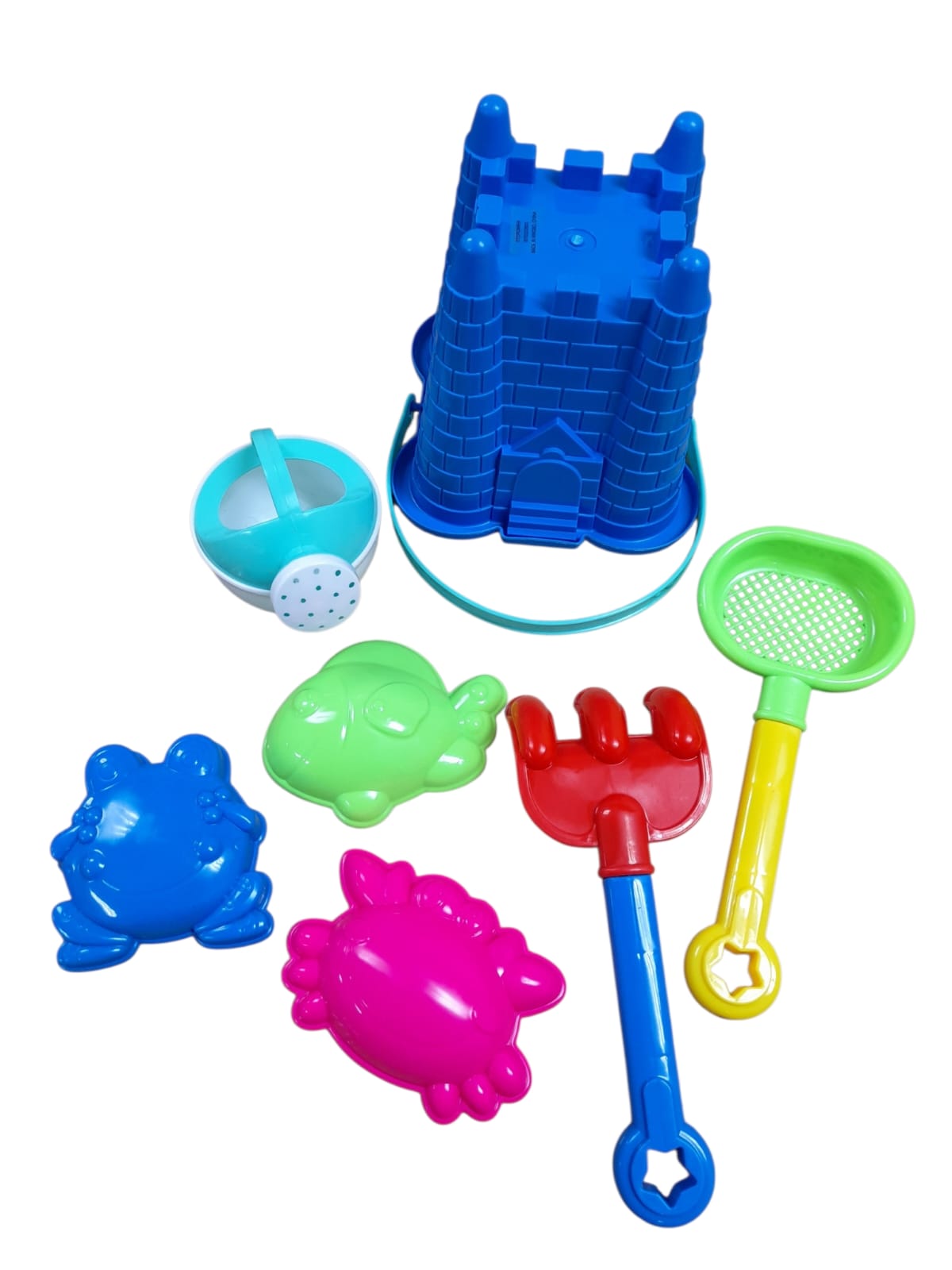 Cubo de Playa - Set con Palas, Moldes y Regadera.