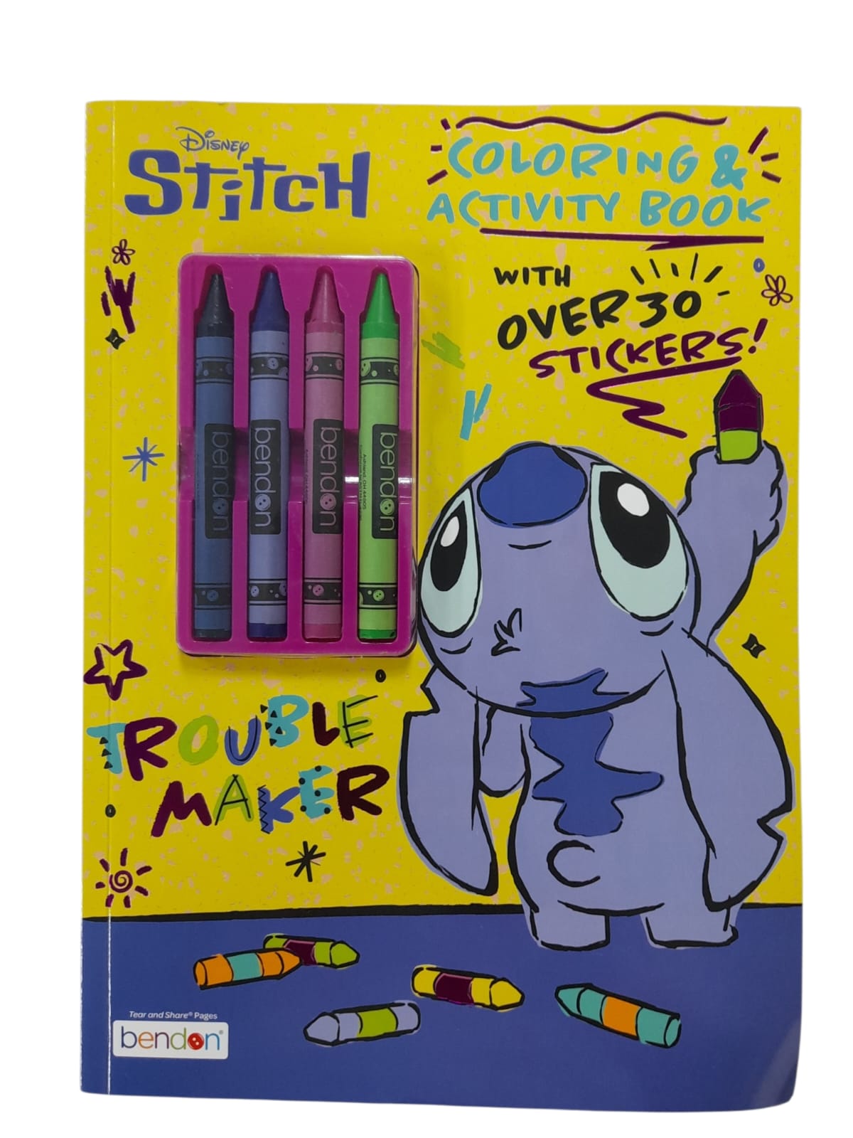 Coloring & Activity Book con Stickers y Crayolas.