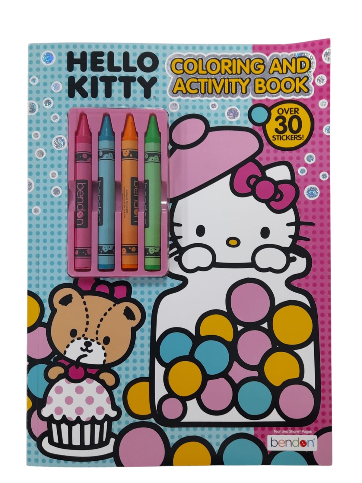 Coloring & Activity Book con Stickers y Crayolas.
