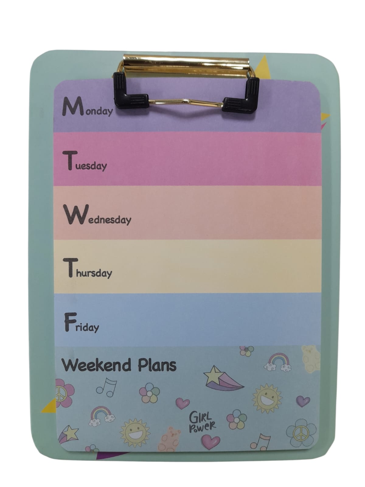 Mini Weekly Note Pad con Clipboard e Imán.