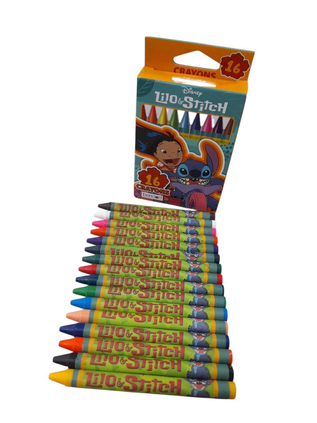 Crayones de Colores con Personajes de Disney - Set de 16 Colores.