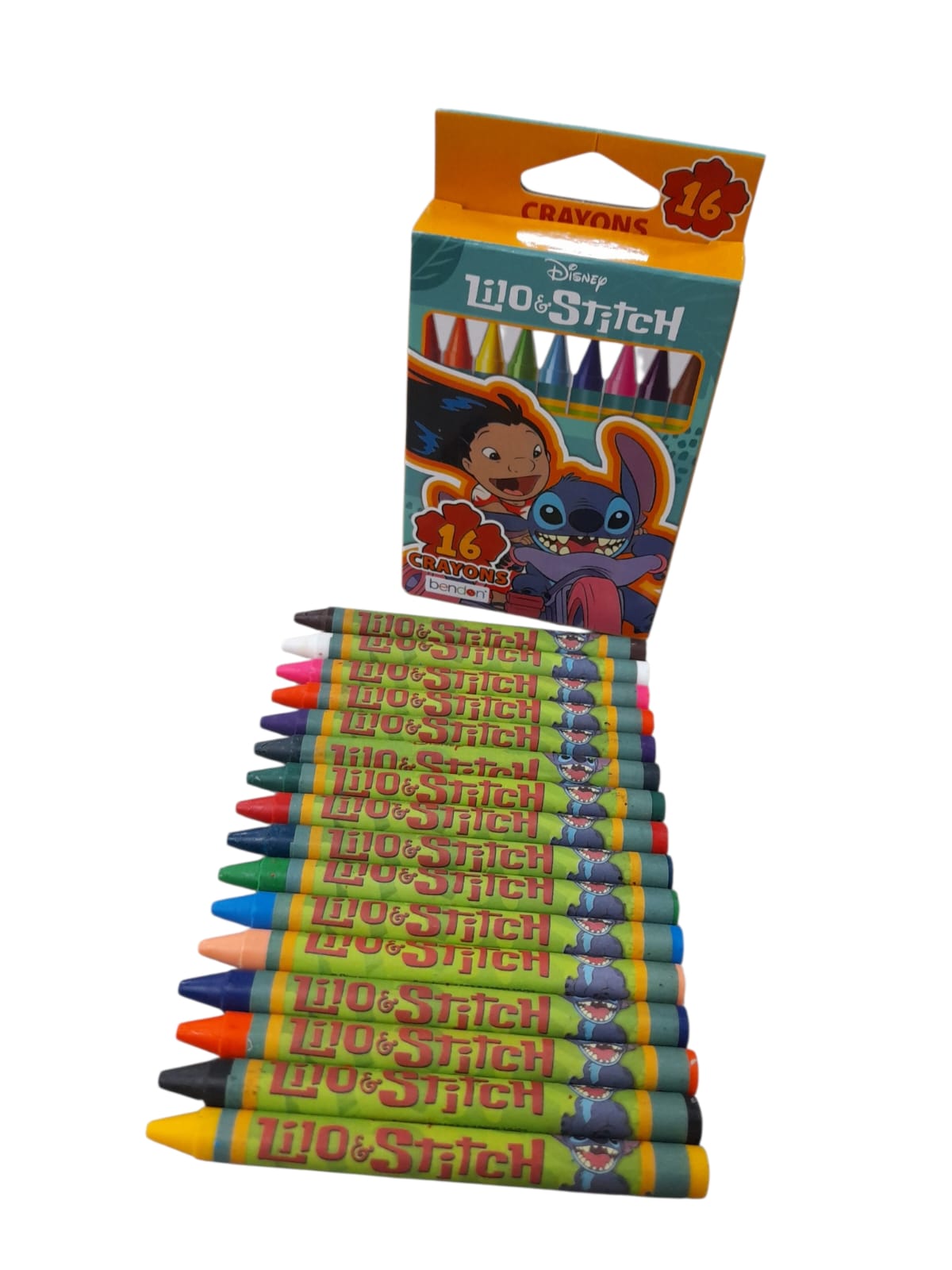 Crayones de Colores con Personajes de Disney - Set de 16 Colores.