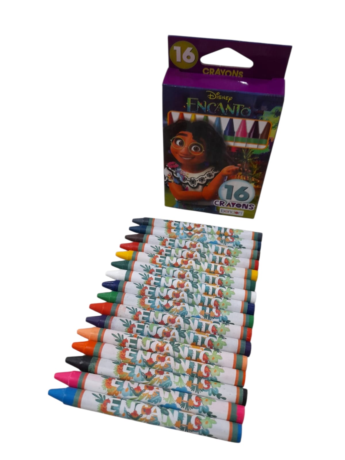 Crayones de Colores con Personajes de Disney - Set de 16 Colores.