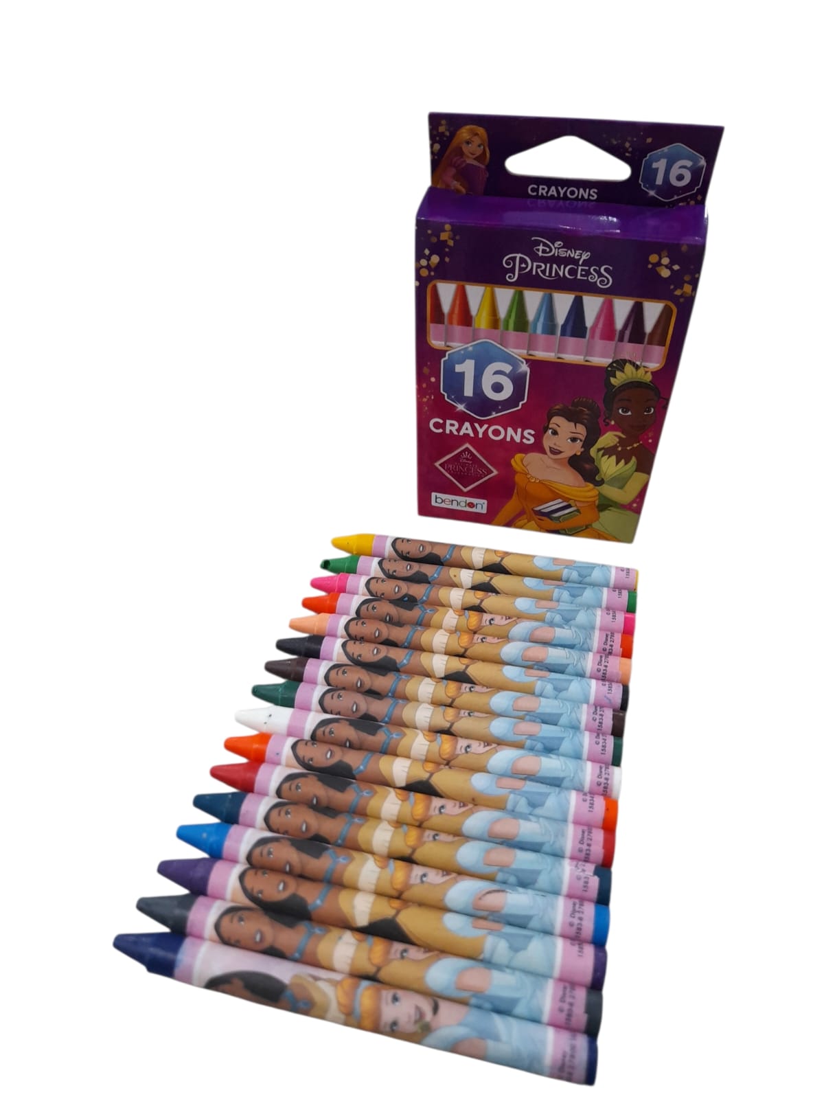 Crayones de Colores con Personajes de Disney - Set de 16 Colores.