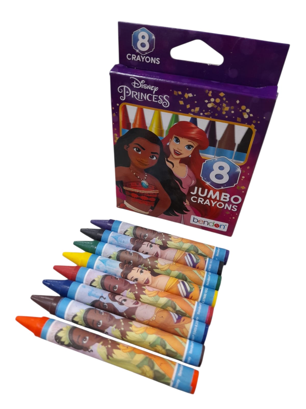 Crayolas Jumbo de Princesas Disney - Set de 8 Colores.