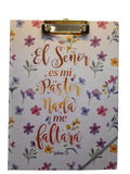 Libreta "Clipfolio" con Mensajes Bíblicos