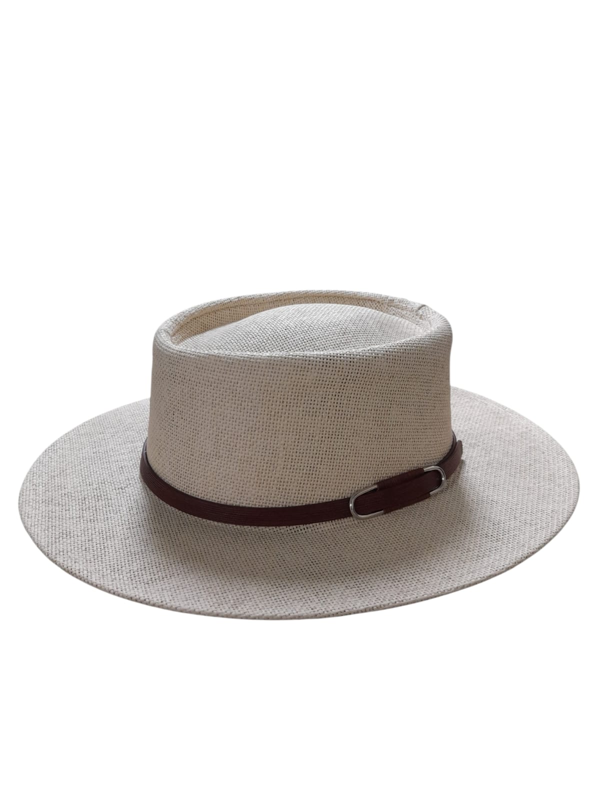 Sombrero de Sol Elegante con Correa Decorativa de Cuero