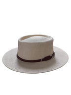 Sombrero de Sol Elegante con Correa Decorativa de Cuero