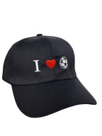 Gorra Ajustable Bordada "I Love Soccer" – Diseño Deportivo Unisex