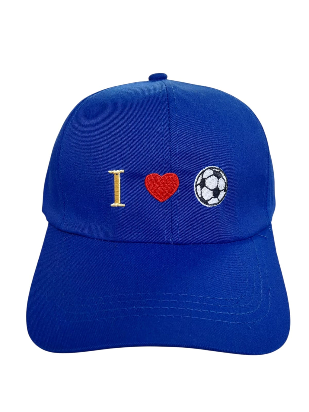 Gorra Ajustable Bordada "I Love Soccer" – Diseño Deportivo Unisex