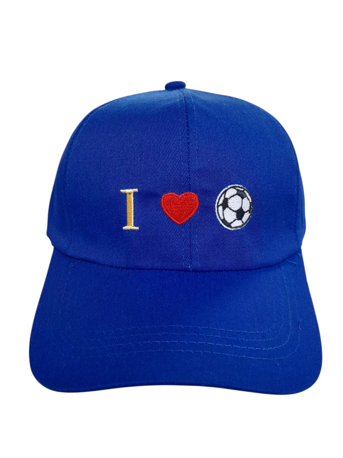 Gorra Ajustable Bordada "I Love Soccer" – Diseño Deportivo Unisex