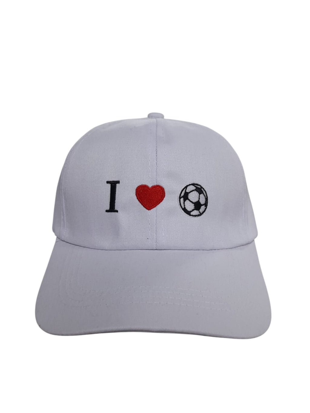 Gorra Ajustable Bordada "I Love Soccer" – Diseño Deportivo Unisex