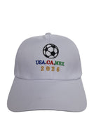 Gorra Ajustable Bordada Soccer 2026 – Edición USA • CA • MEX