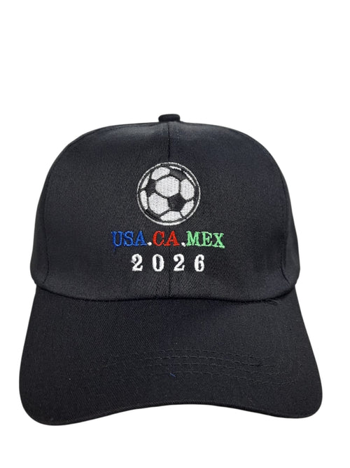 Gorra Ajustable Bordada Soccer 2026 – Edición USA • CA • MEX