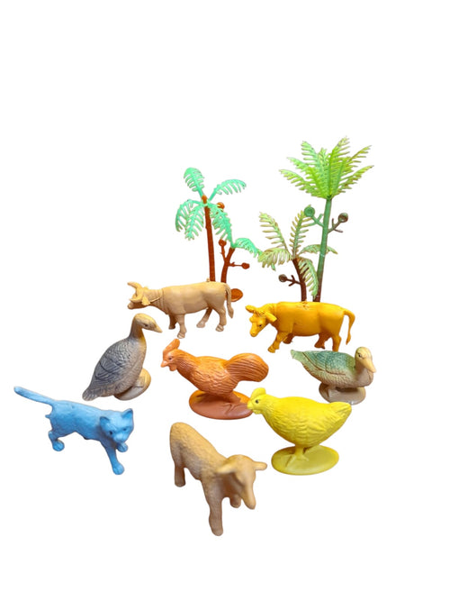Figuras de Animales de Granja (Aves de Corral) con Accesorios