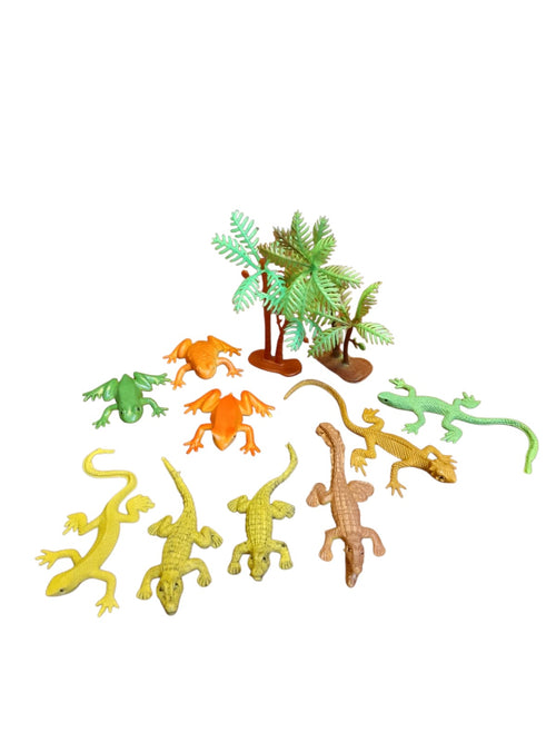 Set de Reptiles y Anfibios con Accesorios de Hábitat