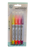 Set de 4 Highlighters con Punta Biselada