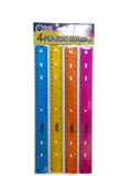 Set de 4 Reglas de Plástico de Colores