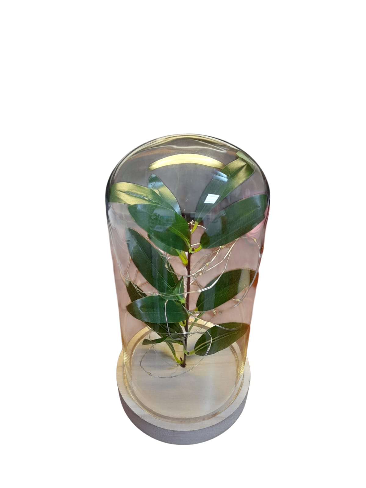 Lámpara Decorativa con Cúpula de Cristal y Luces LED