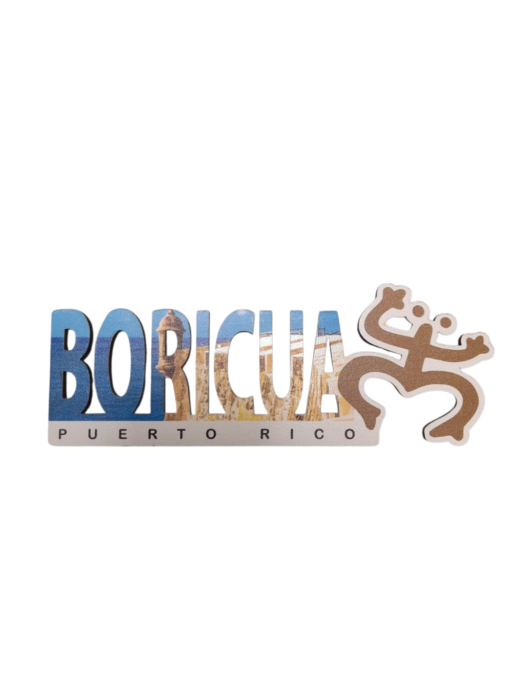 Souvenir - Imán de Madera "Boricua"