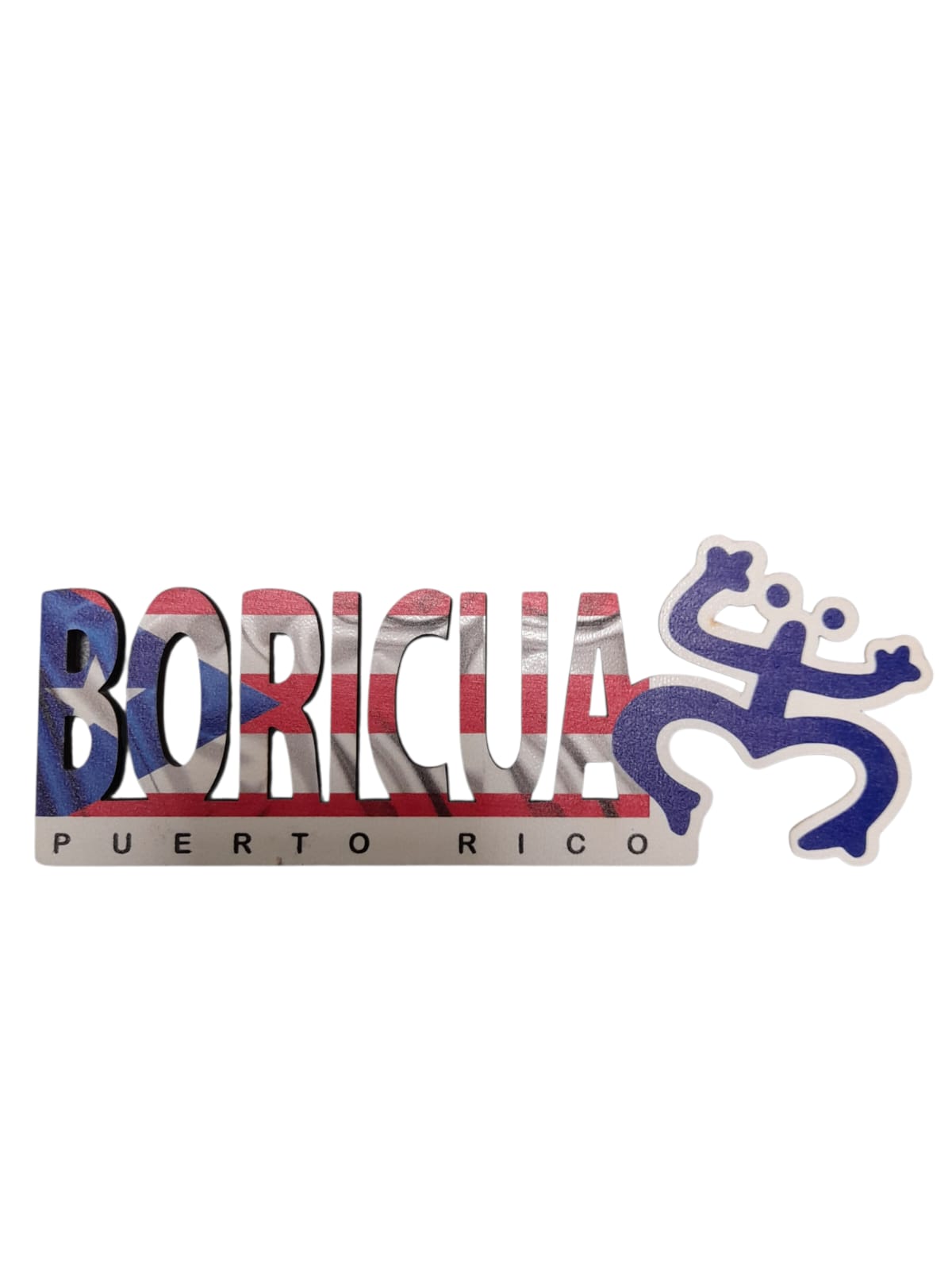 Souvenir - Imán de Madera "Boricua"