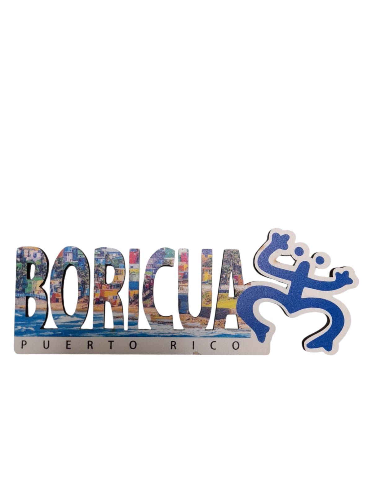 Souvenir - Imán de Madera "Boricua"
