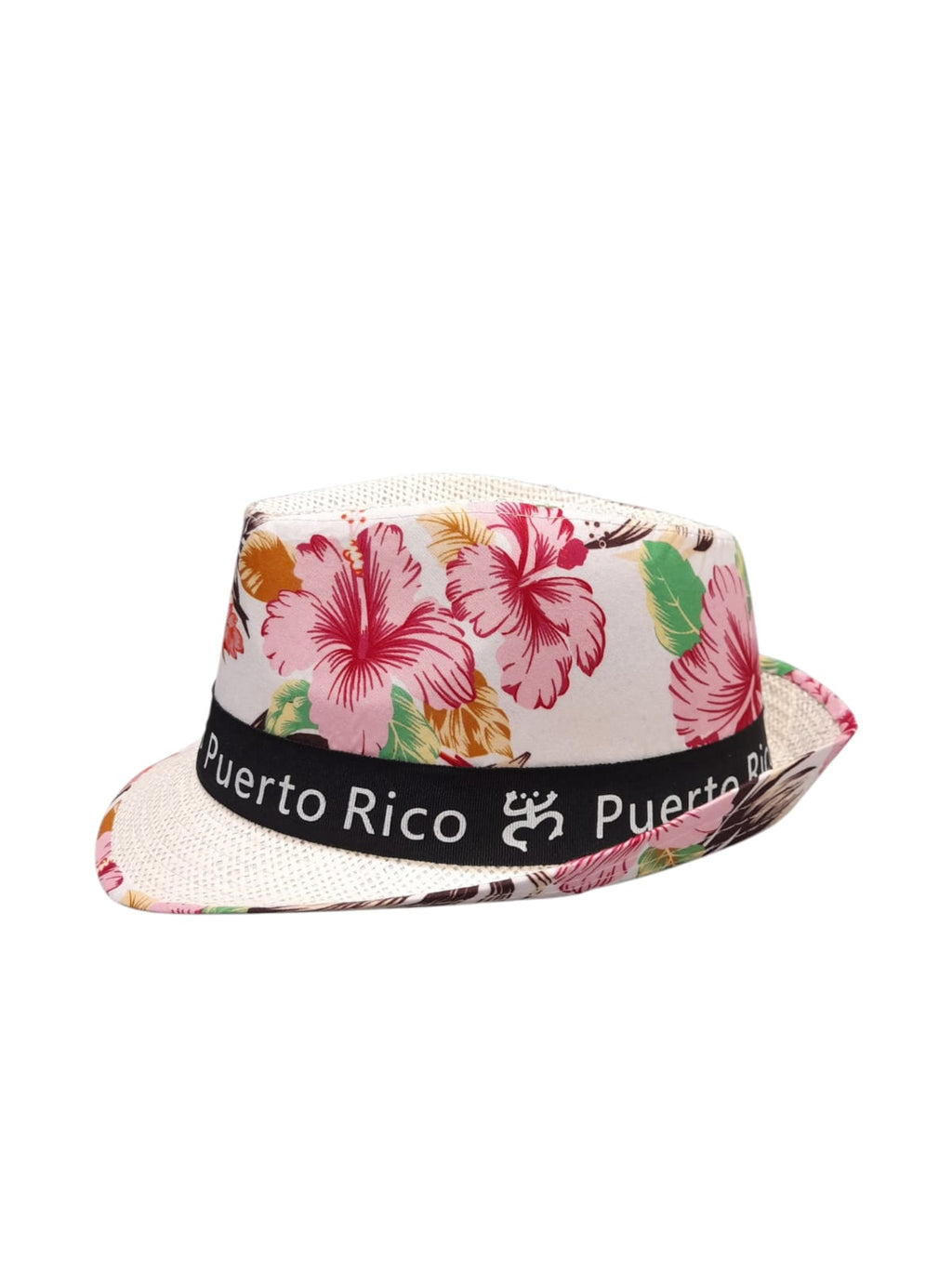 Souvenir - Fedora Puertorriqueña con Estampado de Amapolas