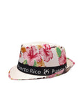 Souvenir - Fedora Puertorriqueña con Estampado de Amapolas