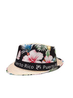 Souvenir - Fedora Puertorriqueña con Estampado de Amapolas